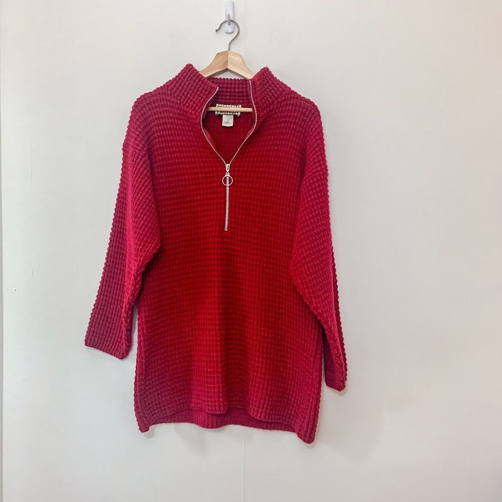 Vintage 90s Forenza Mod Quarter Zip, Size Small